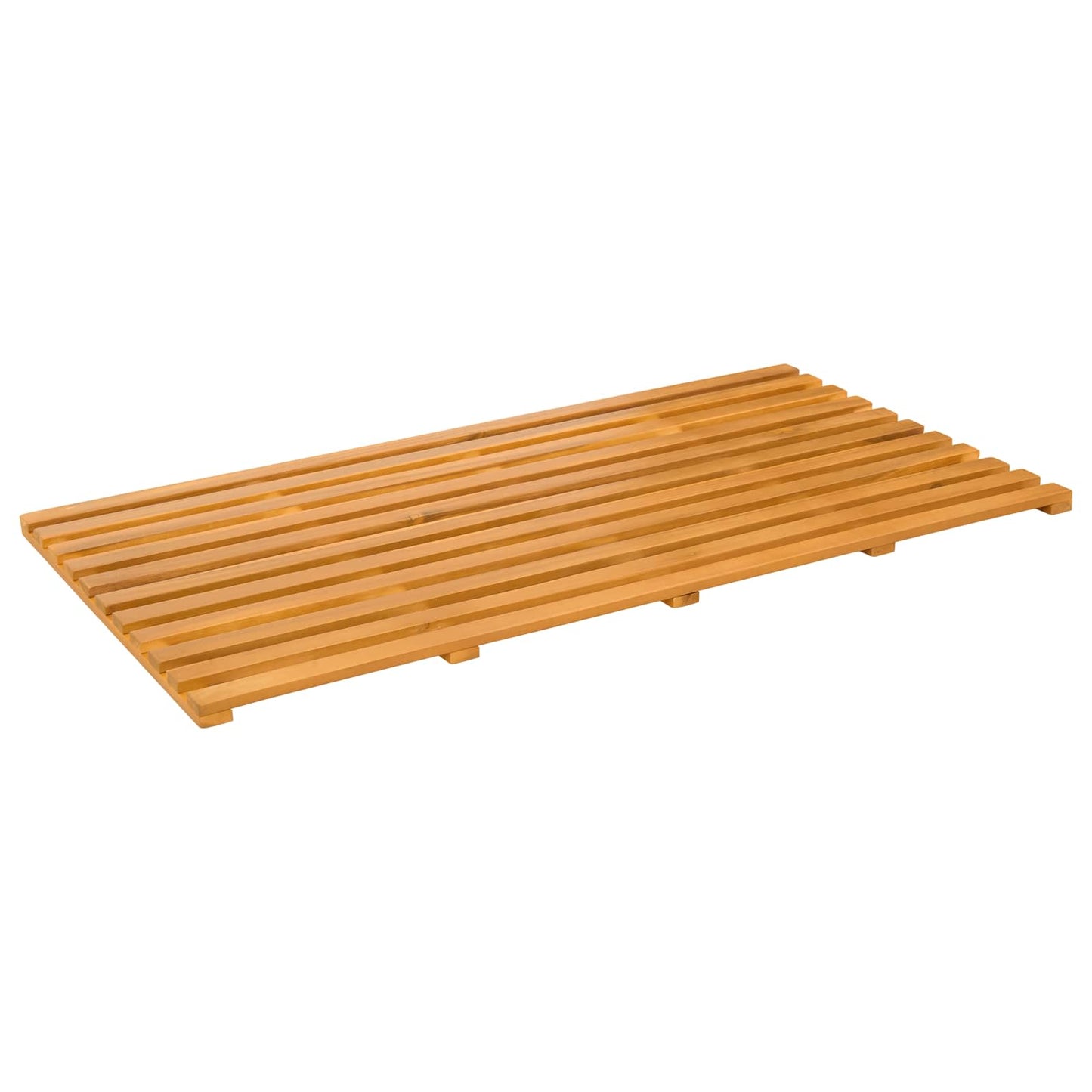 VidaXL alfombra de baño liso marrón 100 x 53 cm madera