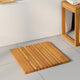 Vidaxxl alfombra de baño liso marrón 59 x 40 cm madera