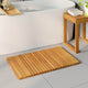 Vidaxxl alfombra de baño liso marrón 59 x 40 cm madera