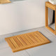 Vidaxxl alfombra de baño liso marrón 60 x 40 cm madera