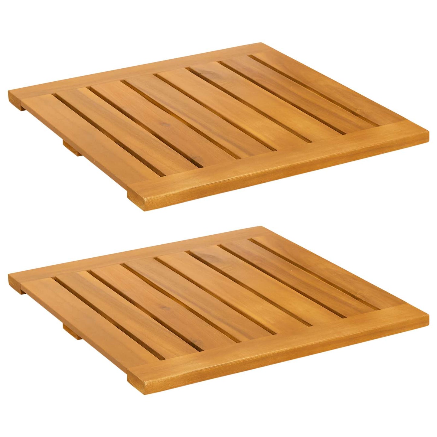 VidaXL alfombra de baño liso marrón 50 x 50 cm madera
