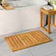 VidaXL alfombra de baño liso marrón 80 x 50 cm madera