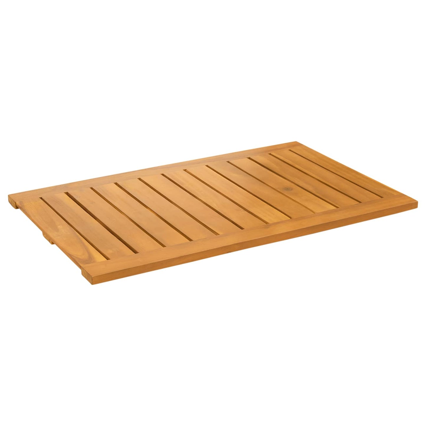 VidaXL alfombra de baño liso marrón 80 x 50 cm madera