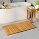 Vidaxxl alfombra de baño liso marrón 100 x 55 cm madera