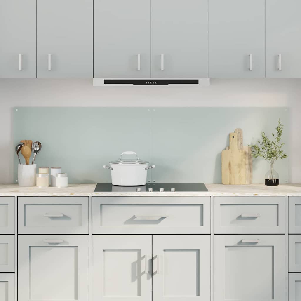 Vidaxxl salpicadero de cocina 2 piezas blanco 90 x 50 cm vidrio templado