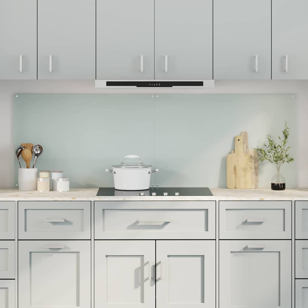 Vidaxxl salpicadero de cocina 2 piezas blanco 90 x 60 cm vidrio templado