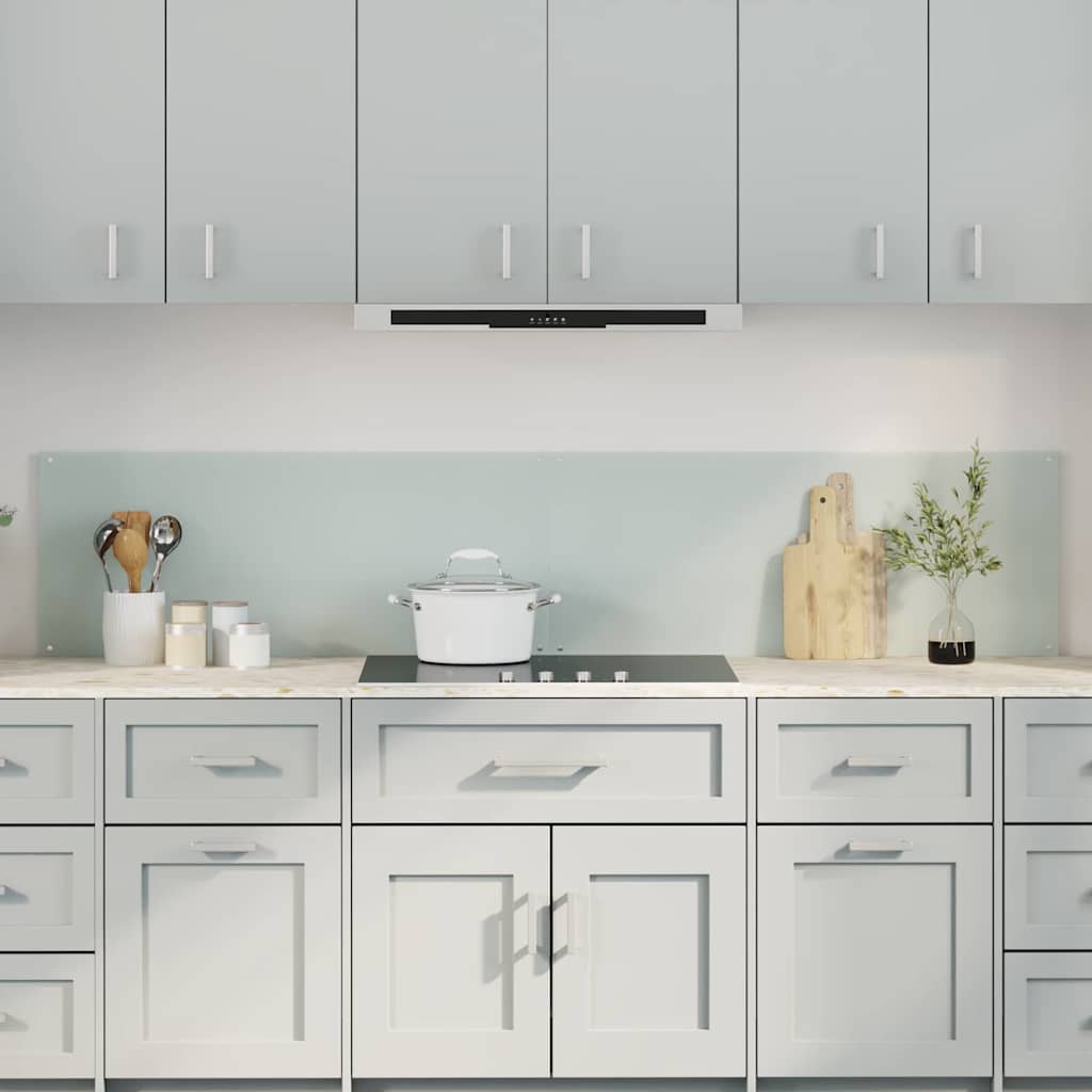 VidaXL salpicadero de cocina 2 uds blanco 100 x 40 cm vidrio templado