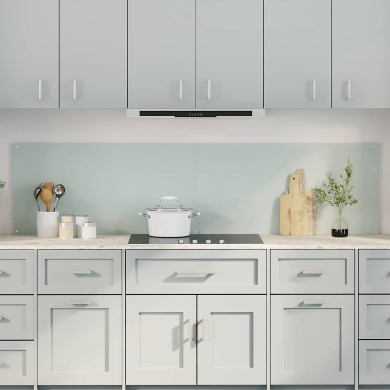 Vidaxxl salpicadero de cocina 2 piezas blanco 100 x 50 cm vidrio templado