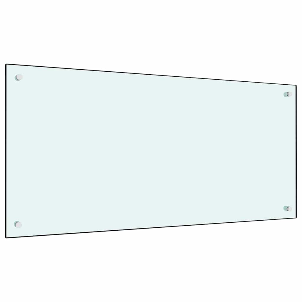 Vidaxxl salpicadero de cocina 2 piezas blanco 100 x 50 cm vidrio templado