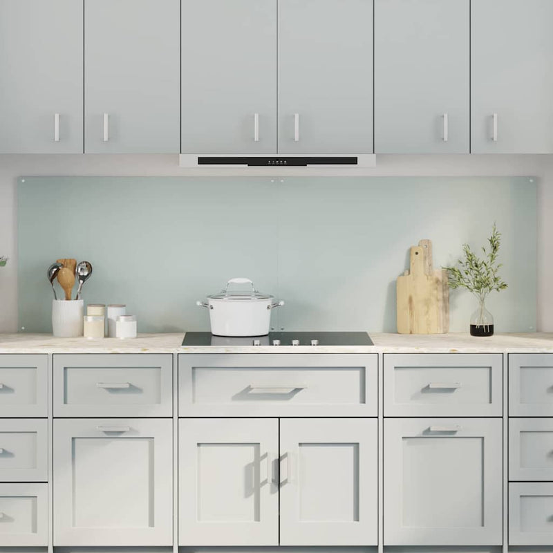 VidaXL salpicadero de cocina 2 uds blanco 100 x 60 cm vidrio templado