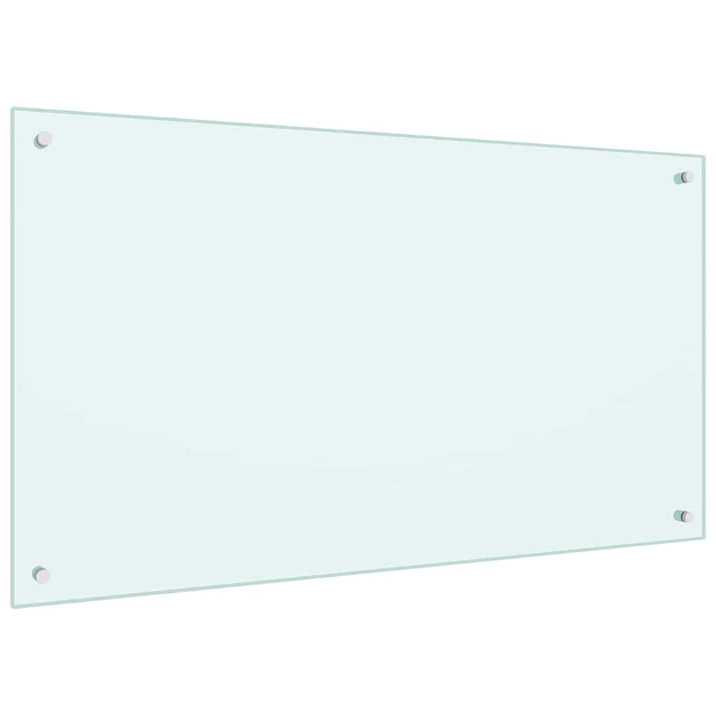 VidaXL salpicadero de cocina 2 uds blanco 100 x 60 cm vidrio templado