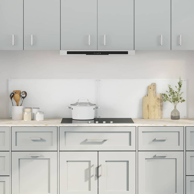 Vidaxxl salpicadero de cocina 2 uds cristal templado transparente 90 x 40 cm
