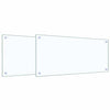 Vidaxxl salpicadero de cocina 2 uds cristal templado transparente 90 x 40 cm