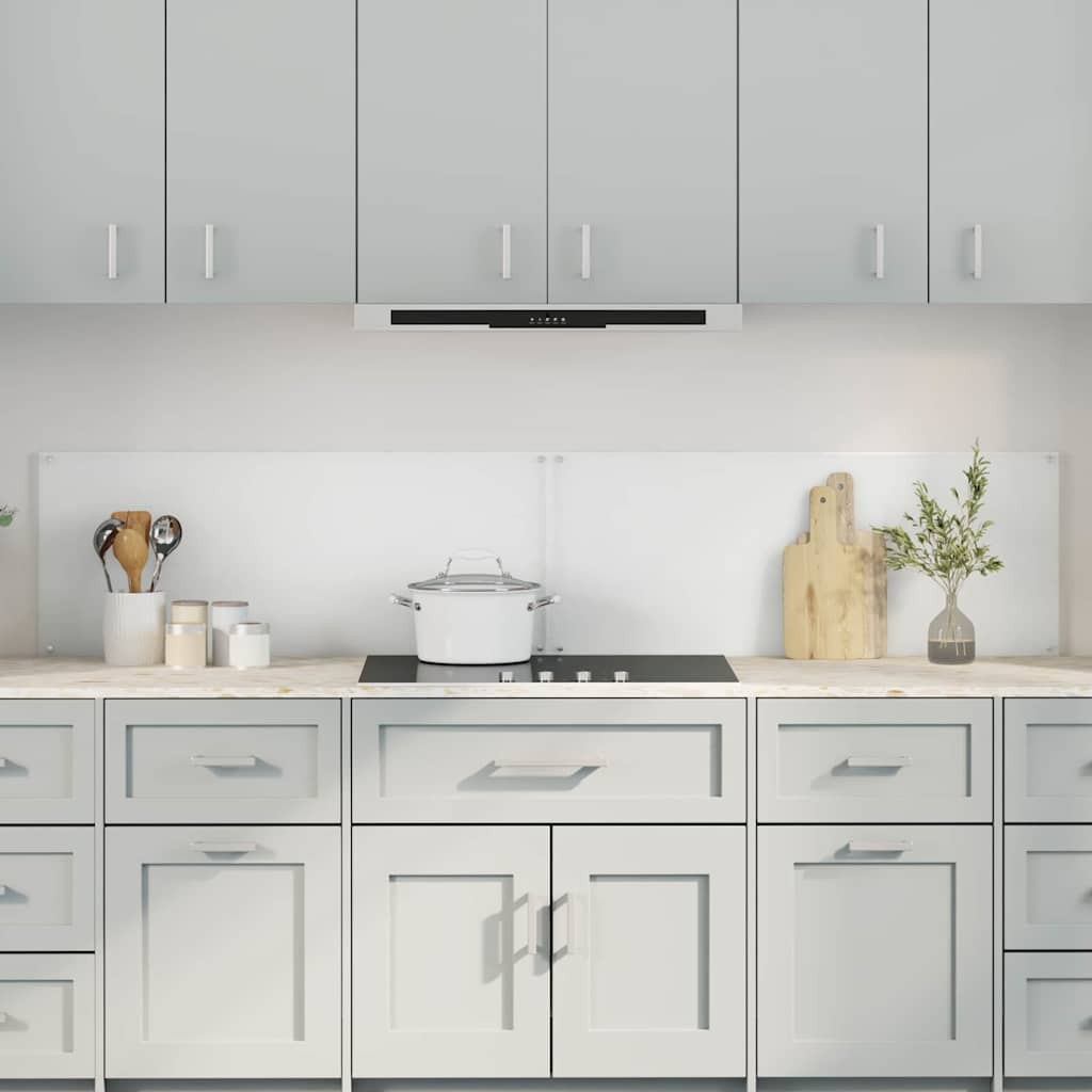 VidaXL salpicadero de cocina 2 uds cristal templado transparente 100 x 40 cm