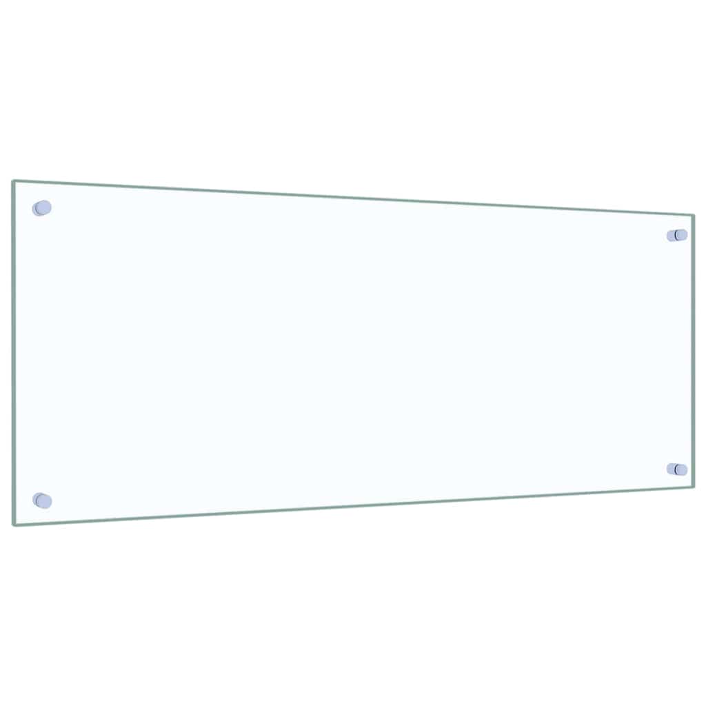 VidaXL salpicadero de cocina 2 uds cristal templado transparente 100 x 40 cm