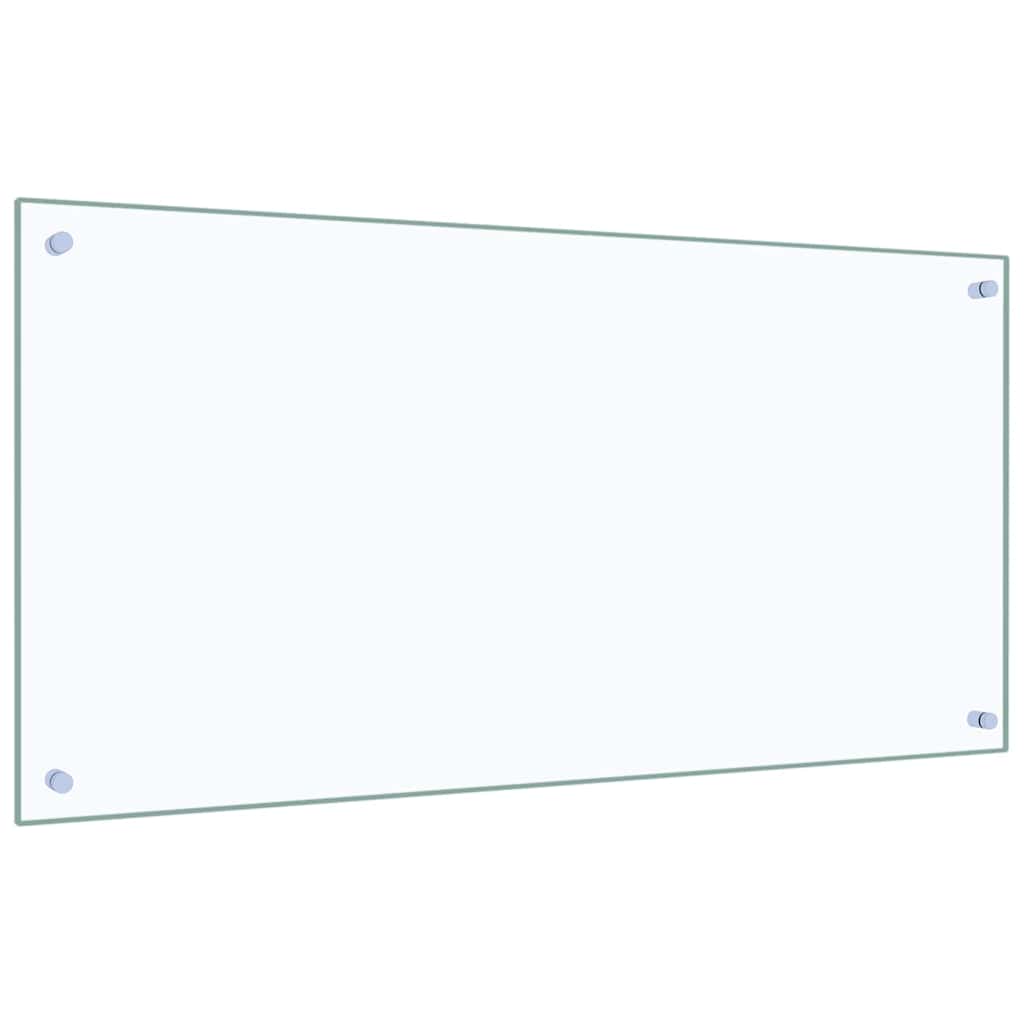 Vidaxxl salpicadero de cocina 2 uds cristal templado transparente 100 x 50 cm