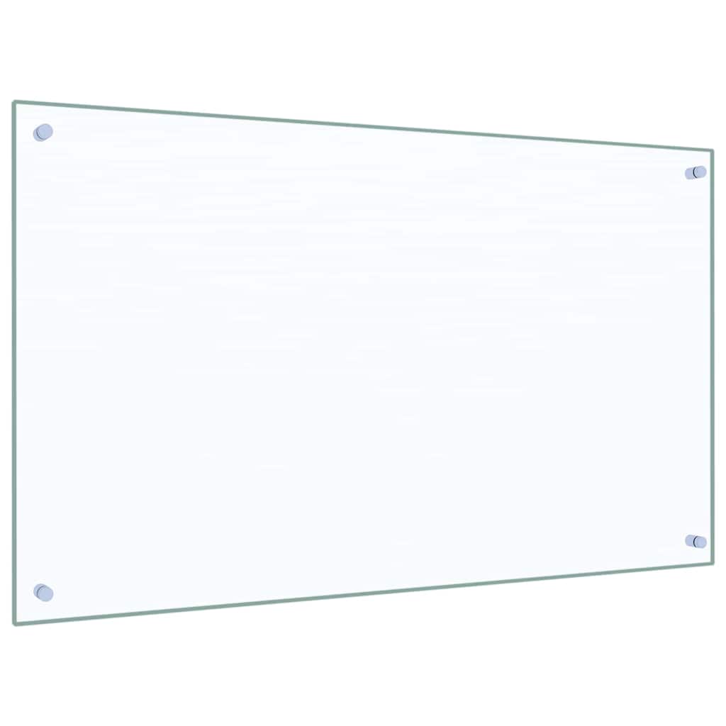 VidaXL salpicadero de cocina 2 uds cristal templado transparente 100 x 60 cm