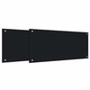 Vidaxxl salpicadero de cocina 2 piezas negro 90 x 40 cm vidrio templado