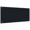 Vidaxxl salpicadero de cocina 2 piezas negro 90 x 40 cm vidrio templado