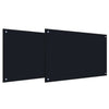 Vidaxxl salpicadero de cocina 2 piezas negro 90 x 50 cm vidrio templado