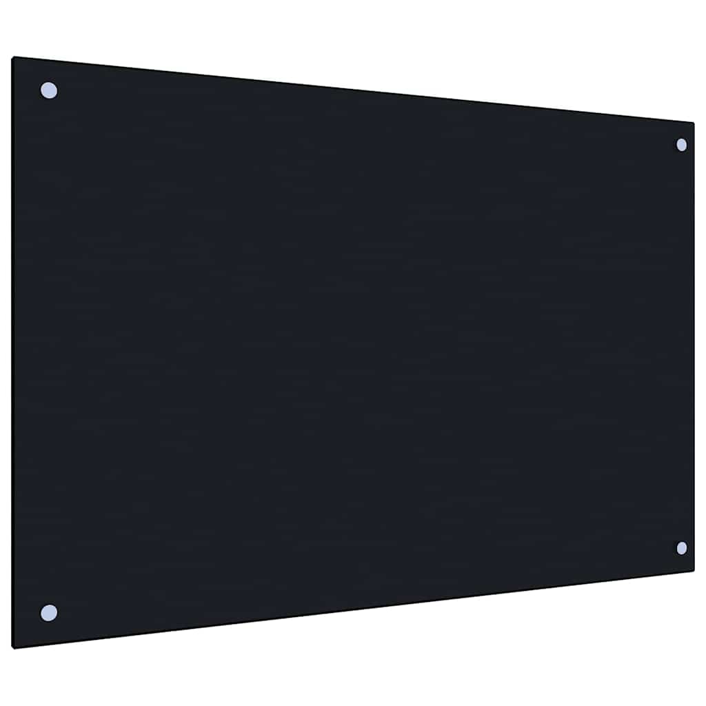 Vidaxxl salpicadero de cocina 2 piezas negro 90 x 60 cm vidrio templado