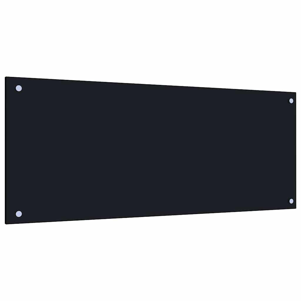 Vidaxxl salpicadero de cocina 2 piezas negro 100 x 40 cm vidrio templado