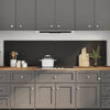 Vidaxxl salpicadero de cocina 2 piezas negro 100 x 50 cm vidrio templado