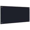 Vidaxxl salpicadero de cocina 2 piezas negro 100 x 50 cm vidrio templado