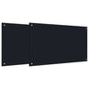 Vidaxxl salpicadero de cocina 2 piezas negro 100 x 60 cm vidrio templado