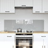 Vidaxxl salpicadero de cocina 2 piezas gris claro 70 x 40 cm vidrio templado