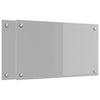 Vidaxxl salpicadero de cocina 2 piezas gris claro 70 x 40 cm vidrio templado