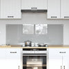 Vidaxl keuken spatscherm 2 pcs lichtgrijs 70 x 50 cm gehard glas