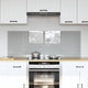 Vidaxxl salpicadero de cocina 2 piezas gris claro 70 x 50 cm vidrio templado