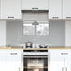 Vidaxxl salpicadero de cocina 2 piezas gris claro 70 x 60 cm vidrio templado