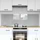 Vidaxxl salpicadero de cocina 2 piezas gris claro 80 x 50 cm vidrio templado