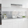 Vidaxxl salpicadero de cocina 2 piezas gris claro 90 x 40 cm vidrio templado