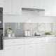 Vidaxxl salpicadero de cocina 2 piezas gris claro 90 x 40 cm vidrio templado