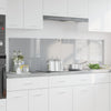 Vidaxxl salpicadero de cocina 2 piezas gris claro 90 x 50 cm vidrio templado