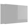 Vidaxxl salpicadero de cocina 2 piezas gris claro 90 x 60 cm vidrio templado