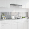 Vidaxxl salpicadero de cocina 2 piezas gris claro 100 x 40 cm vidrio templado