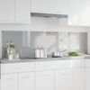 Vidaxxl salpicadero de cocina 2 piezas gris claro 100 x 50 cm vidrio templado