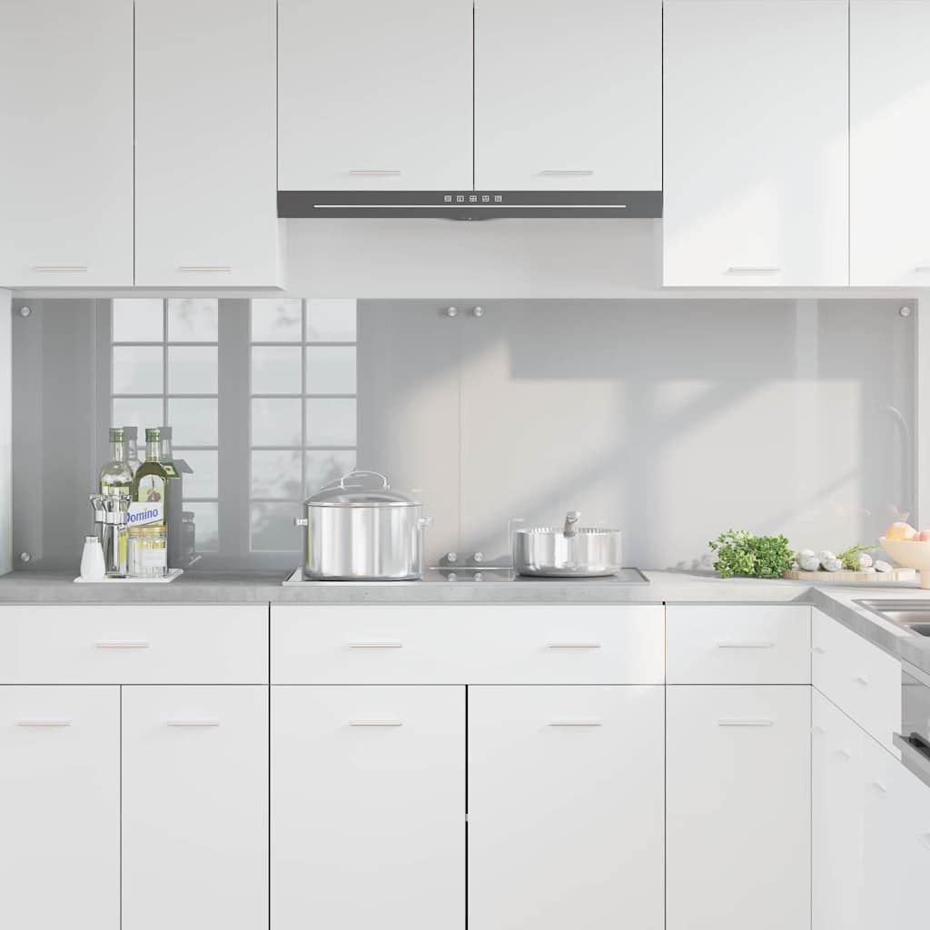 Paraschizzi cucina Vidaxxl 2 pezzi in vetro temperato grigio chiaro 100 x 60 cm