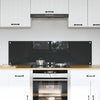 Vidaxxl salpicadero de cocina 2 piezas gris oscuro 70 x 40 cm vidrio templado
