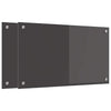 Vidaxxl salpicadero de cocina 2 piezas gris oscuro 70 x 40 cm vidrio templado