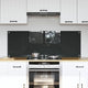 Vidaxxl salpicadero de cocina 2 piezas gris oscuro 70 x 50 cm vidrio templado