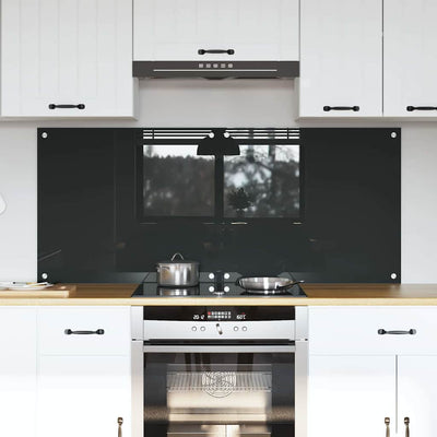 Paraschizzi cucina Vidaxxl 2 pezzi in vetro temperato grigio scuro 70 x 60 cm