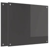 Vidaxxl salpicadero de cocina 2 piezas gris oscuro 70 x 60 cm vidrio templado