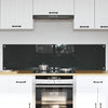 Vidaxxl salpicadero de cocina 2 piezas gris oscuro 80 x 40 cm vidrio templado