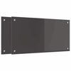 Vidaxxl salpicadero de cocina 2 piezas gris oscuro 80 x 40 cm vidrio templado