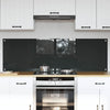 Vidaxxl salpicadero de cocina 2 piezas gris oscuro 80 x 50 cm vidrio templado